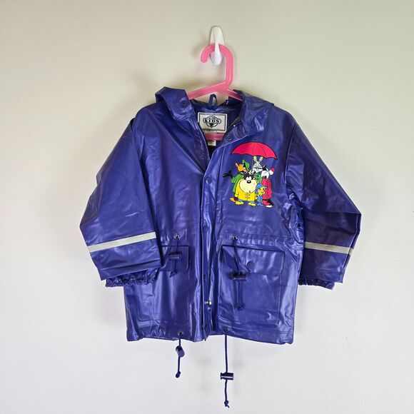 ACME KIDS 1995 Warner Bros. Looney Tunes PVC Reflective Raincoat Youth XXS NEW - Picture 11 of 11